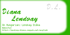 diana lendvay business card